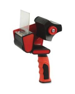 Sparco 3in Packaging Tape Dispenser - 3in Core - Ergonomic Design, Adjustable Tension Mechanism, Durable - Red, Black - 1 Each