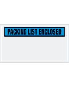 Tape Logic Preprinted Packing List Envelopes, Packing List Enclosed, 5 1/2in x 10in, Blue, Case Of 1,000