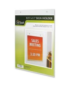 NuDell Acrylic Sign Holders - Support 8.50in x 11in Media - Acrylic - 1 Each - Clear