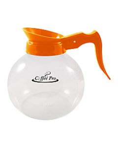 Coffee Pro 12-Cup Glass Decaf Coffee Decanter, Orange