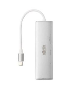 Tripp Lite USB-C Multiport Adapter, 2x USB-A and 1X USB-C Ports, Card Reader, USB 3.0, Silver - Docking station - USB-C 3.1 / Thunderbolt 3