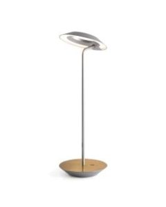 Koncept Royyo LED Desk Lamp, 17-7/16inH, Silver/Brass Base Plate