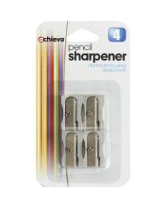 OIC Metallic All-metal Cutter Pencil Shrpnr - Handheld - Metal, Aluminum - Metallic Silver