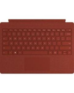 Microsoft Signature Type Cover Keyboard/Cover CaseMicrosoft Surface Pro (5th Gen), Surface Pro 3, Surface Pro 4, Surface Pro 6, Surface Pro 7 Tablet - Poppy Red - Stain Resistant - Alcantara - English (US) Keyboard