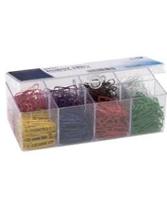 OIC Paper Clips, No. 2, 20-Sheet Capacity, Assorted Colors, Box Of 800 Clips