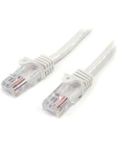 StarTech.com 15 ft White 15 ft White Snagless Cat5e UTP Patch Cable Patch Cable - Category 5e - 15 ft - 1 x RJ-45 Male - 1 x RJ-45 Male - White