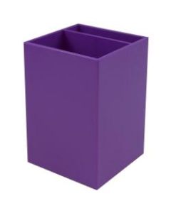 JAM Paper Pen Holder, 3-7/8inH x 2-3/4inW x 2-3/4inD, Purple