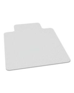 SKILCRAFT Biobased Chair Mat For High-Pile Carpets, 45in x 53in, 20in x 12in Lip, Clear (AbilityOne 7220-01-656-8994)