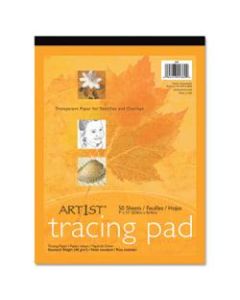 Pacon Art1st Parchment Paper Tracing Pad, 9in x 12in, White, 50 Sheets
