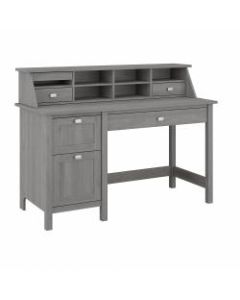 Bush Furniture Broadview 54inW Computer Desk With Drawers And Desktop Organizer, Modern Gray, Standard Delivery