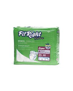 FitRight Restore Briefs, Regular, Purple, 20 Briefs Per Bag, Case Of 4 Bags