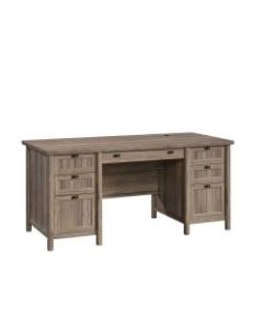 Sauder Costa 66inW Executive Desk, Washed Walnut