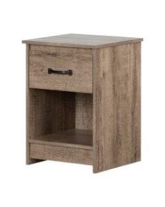 South Shore Tassio 1-Drawer Nightstand, 24-7/8inH x 17-5/8inW x 17inD, Weathered Oak