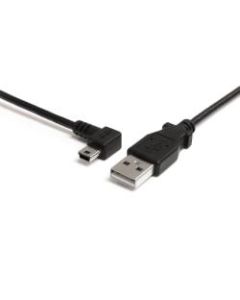 StarTech.com 3 ft Mini USB Cable - A to Left Angle Mini B - Type A Male USB - Type B Male mini-USB - 3ft - Black