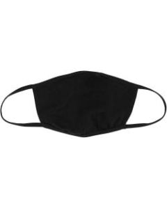 Bella + Canvas Reusable 2-Ply Cloth Face Masks, Black, M/L, Pack Of 5, Case of 96 Packs