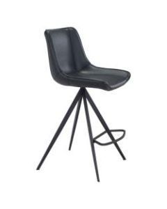 Zuo Modern Aki Counter Chairs, Black, Set Of 2 Chairs