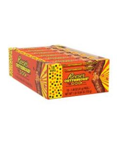 Reeses Outrageous! Peanut Butter Chocolate Candy Bar, 1.48 Oz, Pack Of 18 Bars