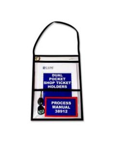 C-Line Stitched 2-Pocket Shop Ticket Holders, 9in x 12in, Pack Of 15