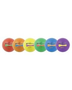 Rhino Skin Rhino Skin Super Squeeze Soccer Ball Set - 8in - Foam - Red, Orange, Yellow, Green, Royal Blue, Purple - 1 / Case
