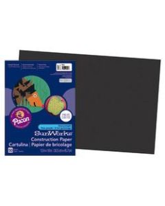 SunWorks Construction Paper, 12in x 18in, Black, Pack Of 50