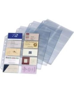 Cardinal EasyOpen Card File Binder Refill Pages - 12in Height x 0.1in Width x 9.5in Length - 10 x Page, 200 x Card Capacity - For Letter 8 1/2in x 11in Sheet - Ring Binder - Rectangular - Clear - Polypropylene - 10 / Pack