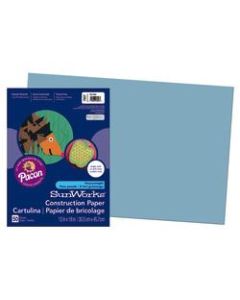 SunWorks Construction Paper, 12in x 18in, Sky Blue, Pack Of 50