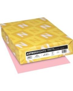 Astrobrights Laser/Inkjet Printable Multipurpose Card Stock, Letter Size (8 1/2in x 11in), 65 lb, Bubble Gum Pink, Pack Of 250