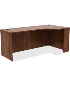 Lorell Essentials Right Corner Credenza, 72inW, Walnut