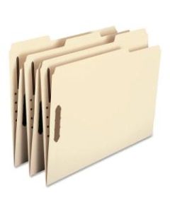 Smead 2-Ply Manila Folders With Fasteners, Letter Size, 100% Recycled, Manila, Box Of 50