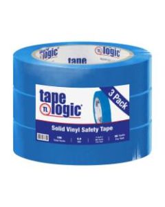 BOX Packaging Solid Vinyl Safety Tape, 3in Core, 1in x 36 Yd., Blue, Case Of 3