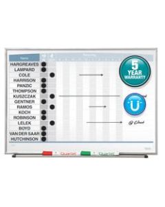 Quartet Matrix Magnetic Dry-Erase In/Out Board, 23in x 16in, Aluminum Frame With Silver Finish