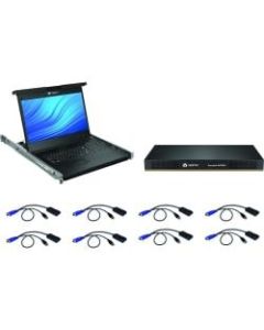 Vertiv Avocent LRA Rack Console 18.5in LCD Widescreen,8-Port, Keyboard with Touchpad - 8 Computer(s) - 18.5in LED - UXGA - 1600 x 1200 - 16:9PS/2 PortUSBVGA - Keyboard - TouchPad - 110 V AC, 220 V AC Input Voltage - 1U High - PC
