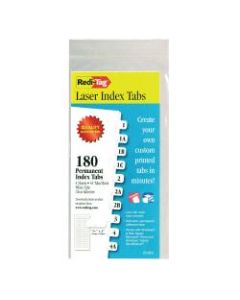 Redi-Tag Laser Index Tabs, 7/16in x 1in, White, Pack Of 180