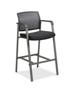 Lorell Mesh Back Stackable Guest Stool, Black/Gray