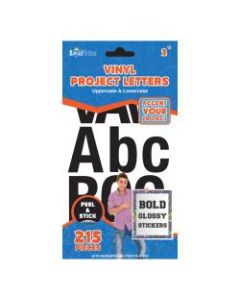 Royal Brites Vinyl Peel & Stick Project Letters, 2-1/2in, Black, Pack Of 215 Letters