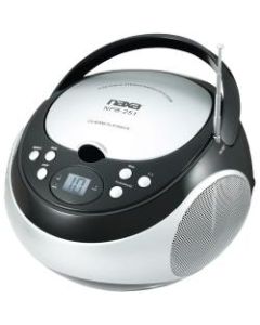 Naxa Portable CD Player with AM/FM Stereo Radio - 1 x Disc - 2.40 W Integrated Stereo Speaker - Black LED - 19 Programable Tracks - CD-DA - Auxiliary Input