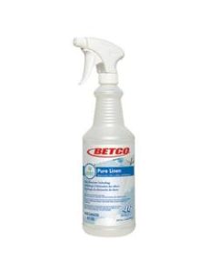 Betco Empty Spray Bottles For SenTec Pure Linen Air Fresheners, 1 Qt, Pack Of 12 Bottles
