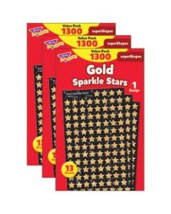 TREND Gold Sparkle Stars superShapes Value Pack, 1300 Per Pack, 3 Packs