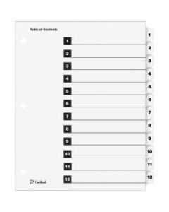 Cardinal OneStep Index System, 1-12 Tab, Clear