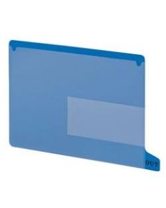 Smead Durable Poly End-Tab Out Guides, Letter Size, Blue, Pack Of 25
