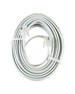 Power Gear Phone Line Cord, 25ft, White, 76119999