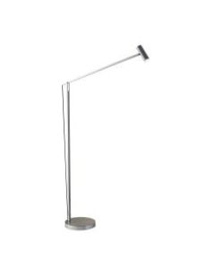Adesso ADS360 Crane LED Floor Lamp, 60 1/2inH, Brushed Steel Shade/Brushed Steel Base