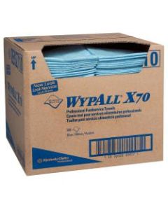 WypAll X70 Foodservice Towels, Blue, Box Of 300 Sheets