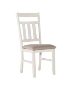 Powell Kassel Side Chairs, White/Tan, Set Of 2 Chairs