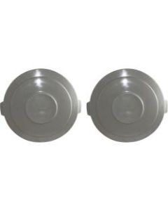 Genuine Joe Gator 55-gallon Container Lid - Plastic - 2 / Carton - Gray