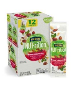 Planters Nut-Trition Heart Healthy Mix Pouches, 1.5 Oz, Box Of 12