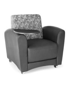 OFM Interplay-Series Single-Tablet Chair, 33inH x 43inW x 32inD, Nickel/Black/Tungsten