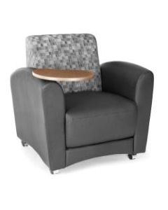 OFM Interplay-Series Single-Tablet Chair, 33inH x 43inW x 32inD, Nickel/Black/Bronze