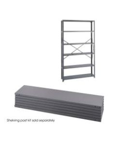 Safco 6-Shelf 48inW Industrial Steel Shelving, Dark Gray