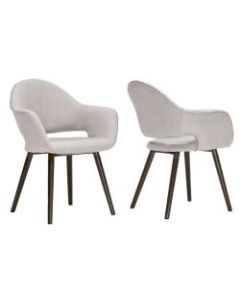 Glamour Home Adel Dining Chairs, Beige, Set Of 2 Chairs